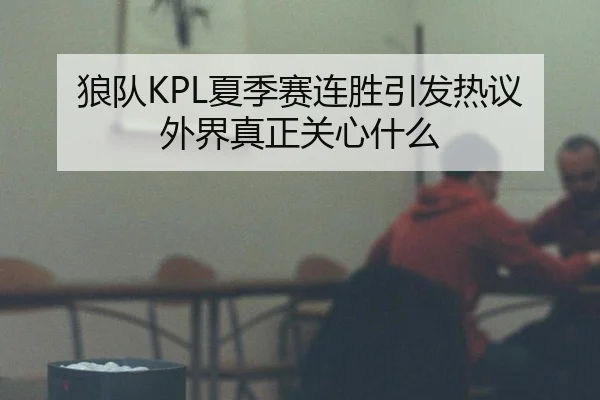 狼队KPL夏季赛连胜引发热议 外界真正关心什么